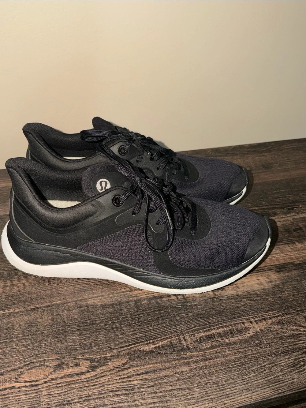 lululemon athletica Women’s Black Athletic Trainers with White Midsole